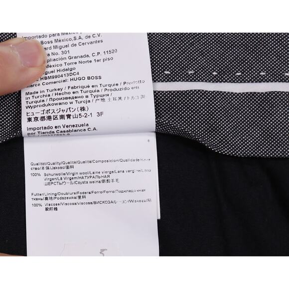 Hugo Boss Solid Light Gray Flat Front Dress Pants Trousers Current 34x30 - Picture 8 of 8